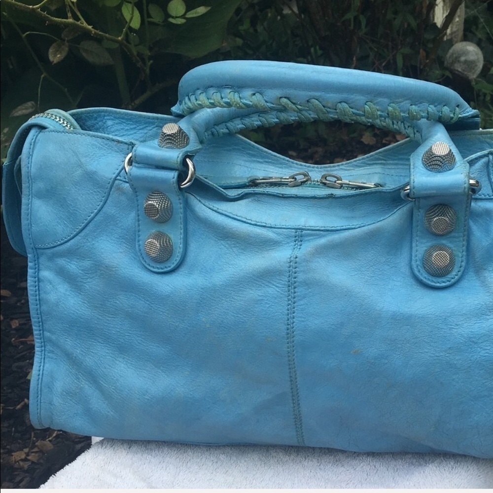 BALENCIAGA PARIS 🎉CITY BAG in First turquoise. - Picture 5 of 12